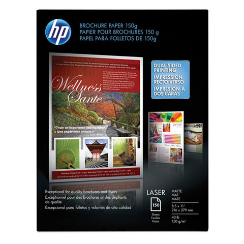 Laser Matte Brochure Paper, 112 Bright, 40lb, 8.5 X 11, White, 150-pack