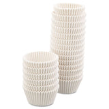 Fluted Bake Cups, 4.5" Diameter X 1.25"h, White, 500-pack, 20 Pack-carton