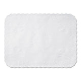Anniversary Embossed Scalloped Edge Tray Mat, 14 X 19, White, 1,000-carton