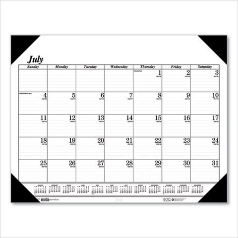 Recycled Economy 14-month Academic Desk Pad Calendar, 22 X 17, 2021-2022