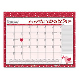 Earthscapes Seasonal Desk Pad Calendar, 22 X 17, Illustrated Holiday, 2021