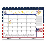 Earthscapes Seasonal Desk Pad Calendar, 22 X 17, Illustrated Holiday, 2021