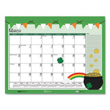 Earthscapes Seasonal Desk Pad Calendar, 22 X 17, Illustrated Holiday, 2021