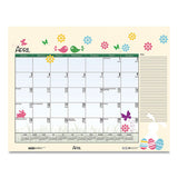 Earthscapes Seasonal Desk Pad Calendar, 22 X 17, Illustrated Holiday, 2021