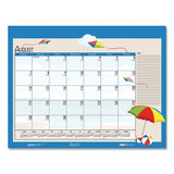 Earthscapes Seasonal Desk Pad Calendar, 22 X 17, Illustrated Holiday, 2021