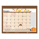 Earthscapes Seasonal Desk Pad Calendar, 22 X 17, Illustrated Holiday, 2021