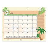 Earthscapes Seasonal Desk Pad Calendar, 22 X 17, Illustrated Holiday, 2021