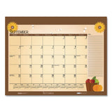 Earthscapes Seasonal Desk Pad Calendar, 22 X 17, Illustrated Holiday, 2021