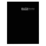 Recycled Ruled Planner With Stitched Leatherette Cover, 10 X 7, Black, 2020-2022
