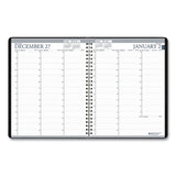 Recycled Two-year Professional Weekly Planner, 11 X 8.5, Black, 2021-2022