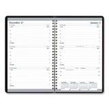 Recycled Weekly Appointment Book, 30-minute Appointments, 8 X 5, Black, 2021