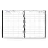 Four-person Group Practice Daily Appointment Book, 11 X 8.5, Black, 2021