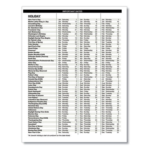 Four-person Group Practice Daily Appointment Book, 11 X 8.5, Black, 2021