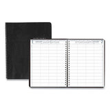 Four-person Group Practice Daily Appointment Book, 11 X 8.5, Black, 2021