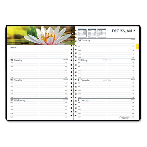 Recycled Gardens Of The World Weekly-monthly Planner, 10 X 7, Black, 2021