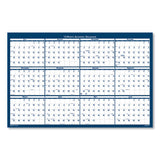 Recycled Poster Style Reversible Academic Yearly Calendar, 24 X 37, 2021-2022