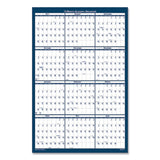 Recycled Poster Style Reversible Academic Yearly Calendar, 24 X 37, 2021-2022