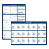 Recycled Poster Style Reversible-erasable Yearly Wall Calendar, 24 X 37, 2021