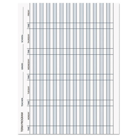Teacher's Planner, Embossed Simulated Leather Cover, 11 X 8-1-2, Blue