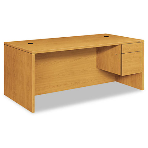 10500 Series "l" Workstation Right Pedestal Desk With 3-4 Height Pedestal, 72" X 36" X 29.5", Harvest