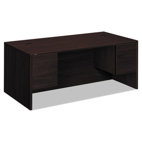 10500 Series Double Pedestal Desk, 72" X 36" X 29.5", Mahogany