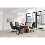 Pillow-soft 2090 Series Executive High-back Swivel-tilt Chair, Supports Up To 250 Lbs., Black Seat-black Back, Black Base