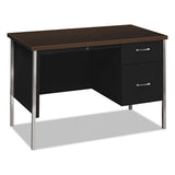 34000 Series Right Pedestal Desk, 45.25" X 24" X 29.5", Mocha-black