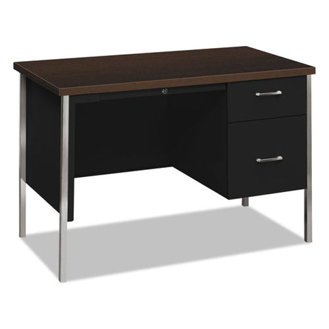 34000 Series Right Pedestal Desk, 45.25" X 24" X 29.5", Mocha-black