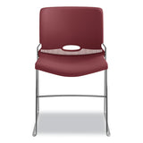 Olson Stacker High Density Chair, Mulberry Seat-mulberry Back, Chrome Base, 4-carton