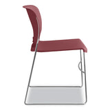 Olson Stacker High Density Chair, Mulberry Seat-mulberry Back, Chrome Base, 4-carton