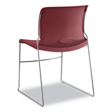 Olson Stacker High Density Chair, Mulberry Seat-mulberry Back, Chrome Base, 4-carton