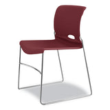 Olson Stacker High Density Chair, Mulberry Seat-mulberry Back, Chrome Base, 4-carton