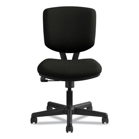 Volt Series Leather Task Chair, Supports Up To 250 Lbs., Black Seat-black Back, Black Base