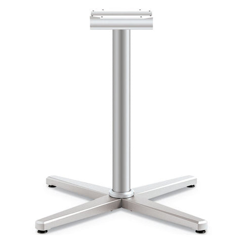 Arrange X-leg Base For 42-48" Tops, 32w X 32d X 28h, Silver