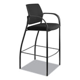 Ignition 2.0 Ilira-stretch Mesh Back Cafe Height Stool, Supports Up To 300 Lbs., Black Seat-black Back, Black Base