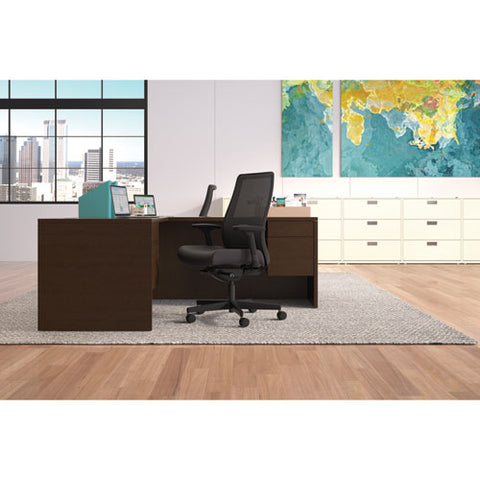 Endorse Mesh Mid-back Work Chair, Supports Up To 300 Lbs., Black Seat-black Back, Black Base