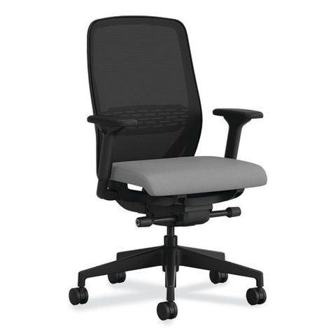 Nucleus Series Recharge Task Chair, 16.63 To 21.13 Seat Height, Frost Seat, Black Back, Black Base