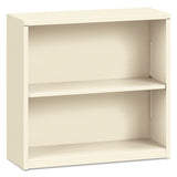 Metal Bookcase, Two-shelf, 34-1-2w X 12-5-8d X 29h, Putty