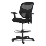 Prominent High-back Task Stool, 28.1" Seat Height, Supports Up To 250 Lbs., Black Seat, Black Back, Black Base