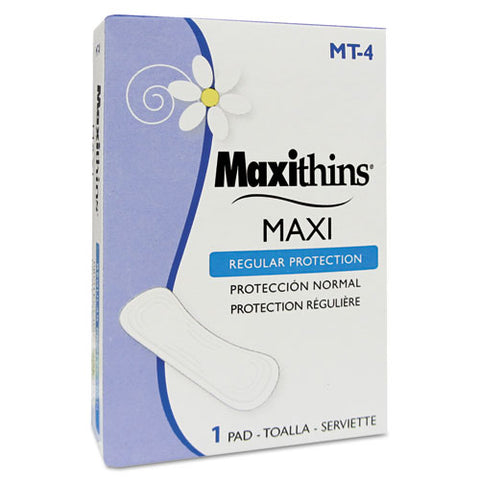 Maxithins Vended Sanitary Napkins #4, 250 Individually Boxed Napkins-carton