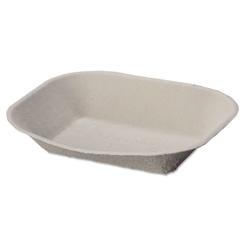 Savaday Molded Fiber Food Tray, 1-compartment, 7 X 9, Beige, 250-bag, 500-carton
