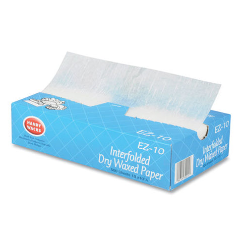 Interfolded Dry Waxed Paper, 10.75 X 10, 500 Box, 12 Boxes/carton