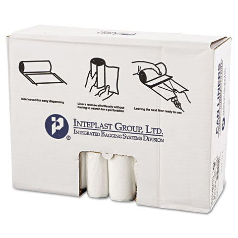 High-density Interleaved Commercial Can Liners, 33 Gal, 13 Microns, 33" X 40", Clear, 500-carton