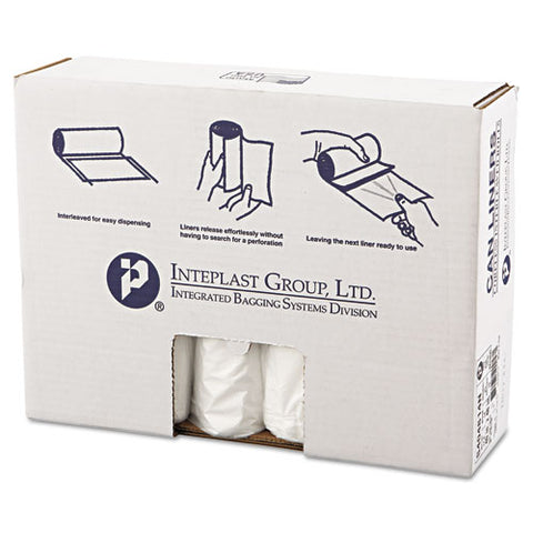 High-density Interleaved Commercial Can Liners, 45 Gal, 14 Microns, 40" X 48", Clear, 250-carton