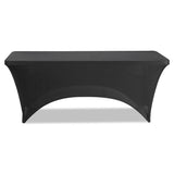 Stretch-fabric Table Cover, Polyester-spandex, 30" X 72", Black