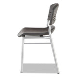 Caféworks Cafe Chair, Graphite Seat-graphite Back, Silver Base, 2-carton