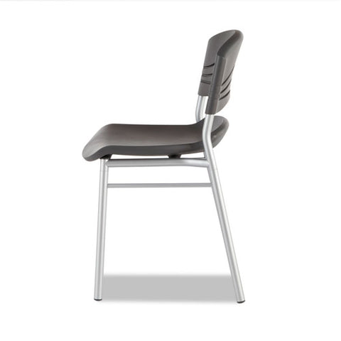Caféworks Cafe Chair, Graphite Seat-graphite Back, Silver Base, 2-carton