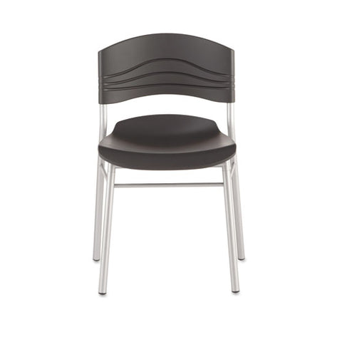 Caféworks Cafe Chair, Graphite Seat-graphite Back, Silver Base, 2-carton