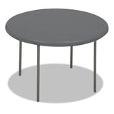 Indestructables Too 1200 Series Resin Folding Table, 48 Dia X 29h, Charcoal