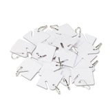 Replacement Slotted Key Cabinet Tags, 1 5-8 X 1 1-2, White, 20-pack